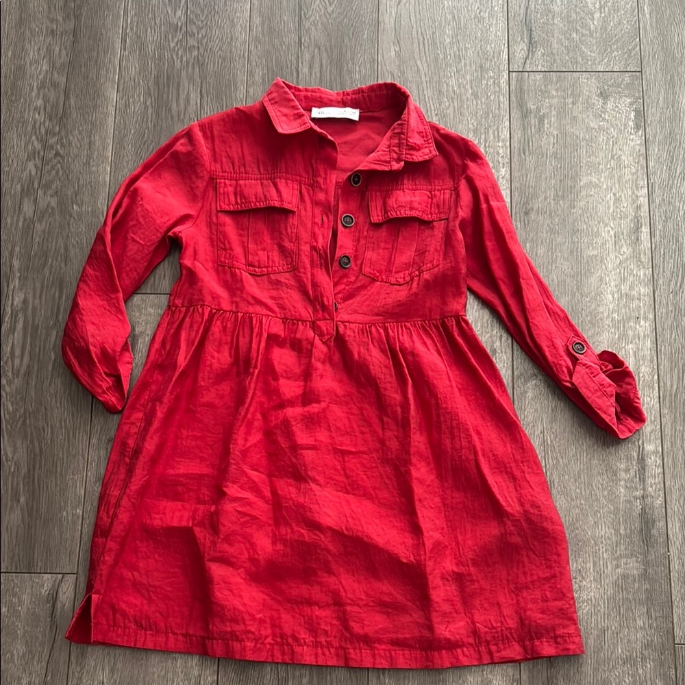Zara girls red dress size 8